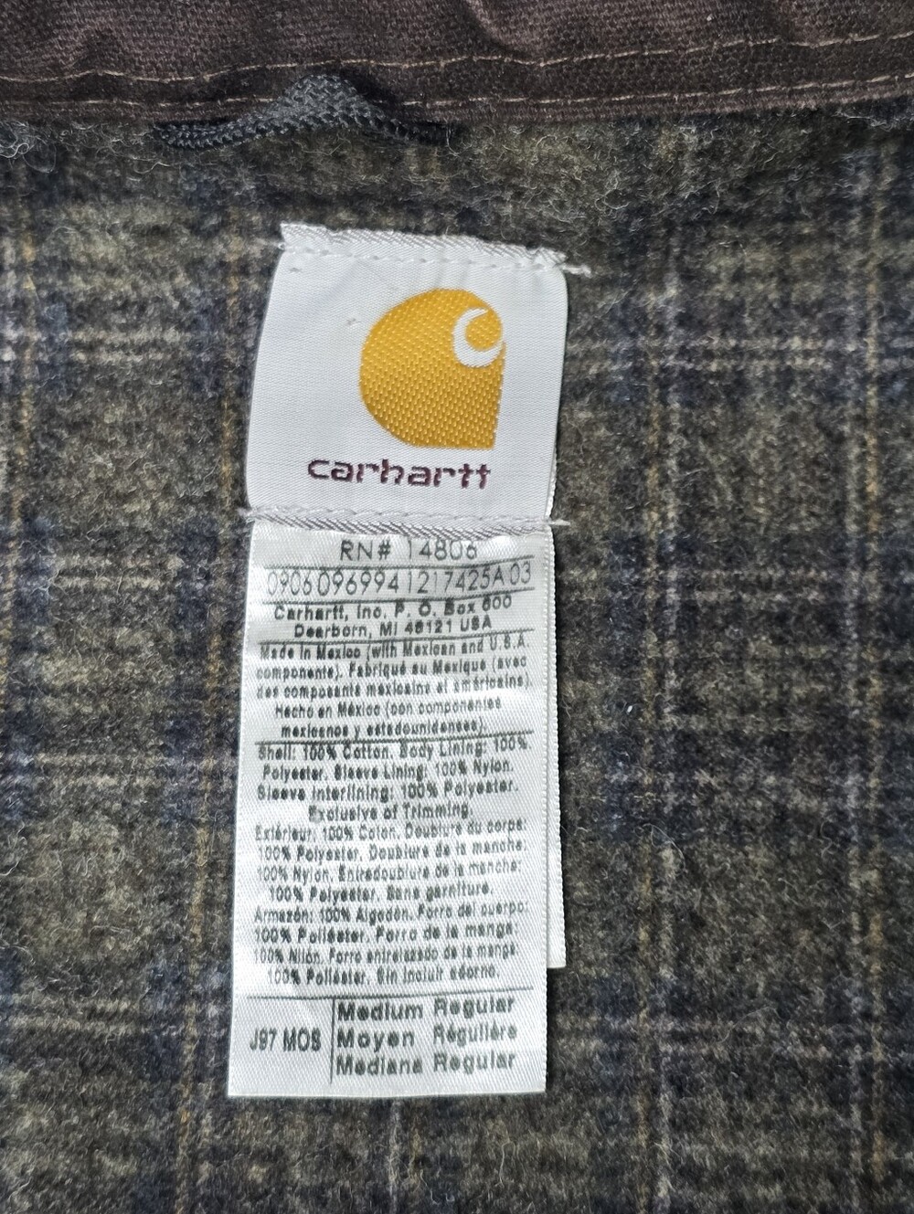 Vintage Carhartt J97 Detroit Jacket in the Moss Green (MOS) colorway Size Medium - Picture 8 of 16